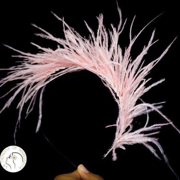 Bridal wedding headband feather lightweight new handmade - Picture 2 of 7